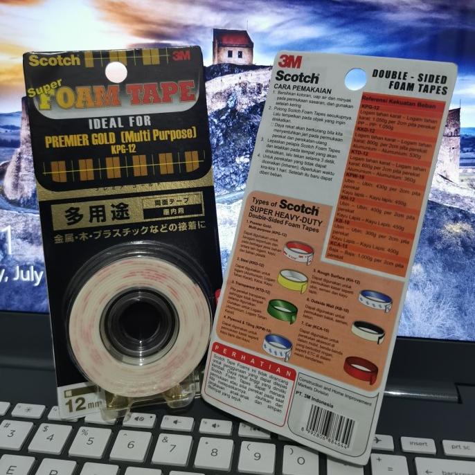 

Double Tape 3M KPG-12 Peremier Gold Super Kuat Dan Lengket Strong Tape jin06