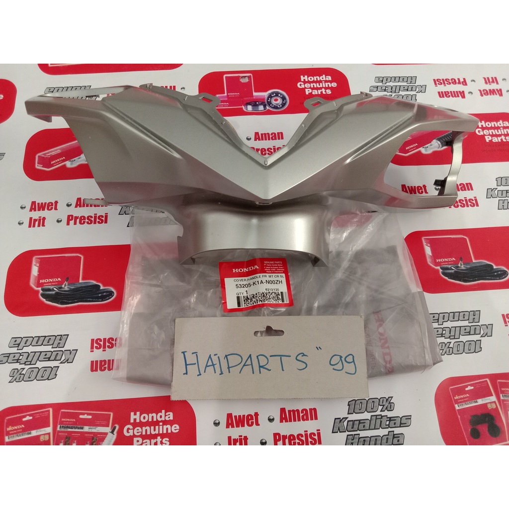 Totok kepala depan batok depan totok batok depan cover handle front warna silver doff BeAT Delux K1A