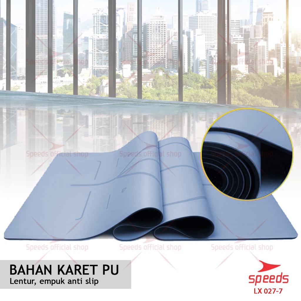 SPEEDS Matras Yoga Mat Pu Karet Matras Premium Karpet Spons Speeds bonus tas 027-7