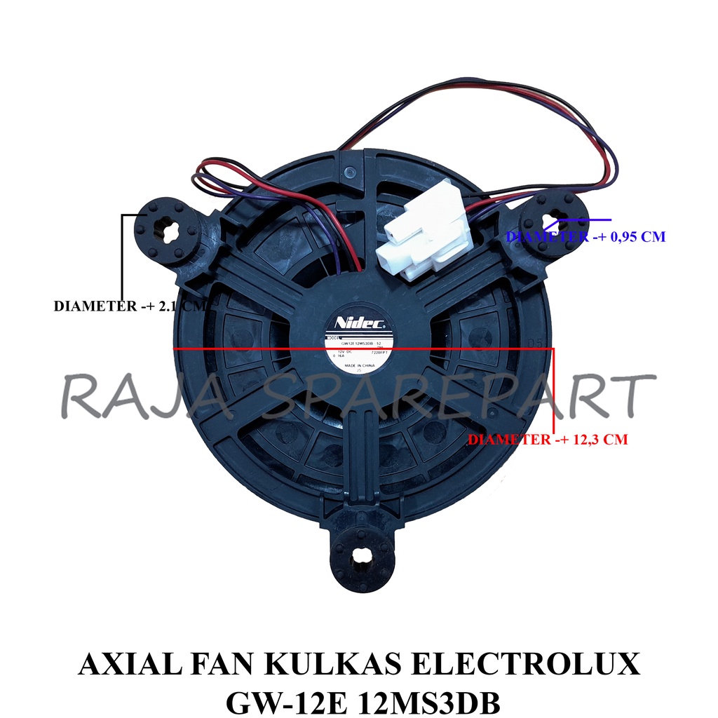 Kipas Angin Pendingin / Cooler Fan / Axial Fan DC 12V Kulkas Electrolux GW-12E 12MS3DB