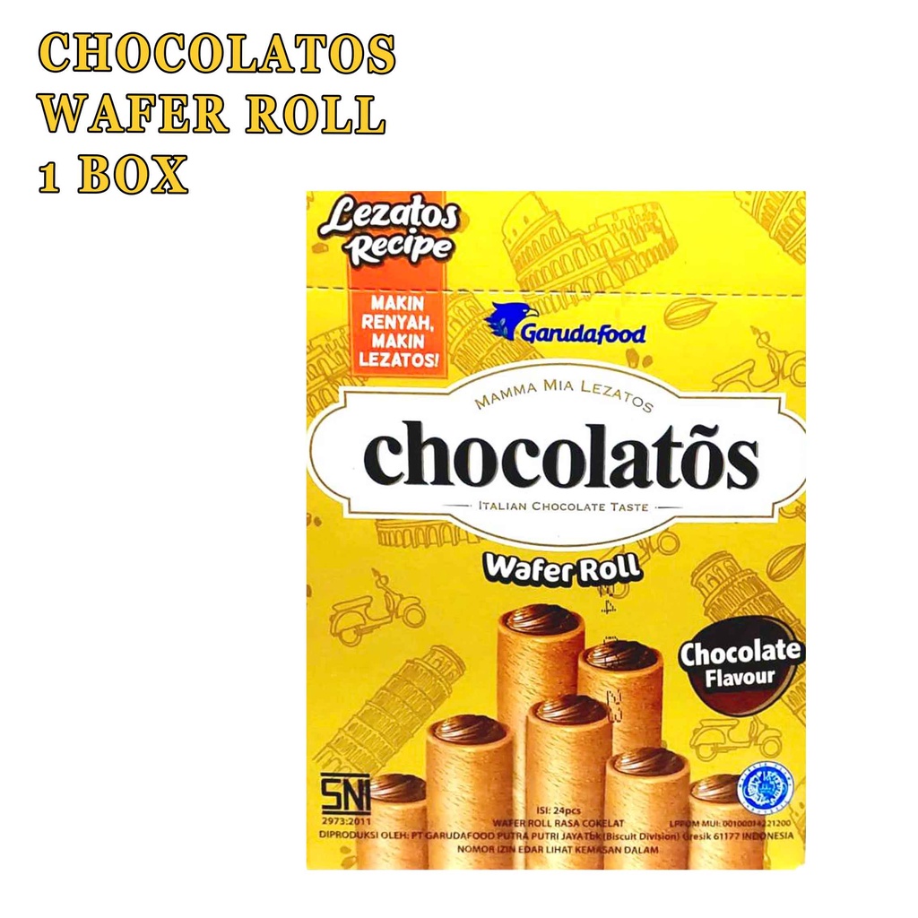 CHOCOLATOS WAFER ROLL 8,5g MIN 1 BOX 24pcs