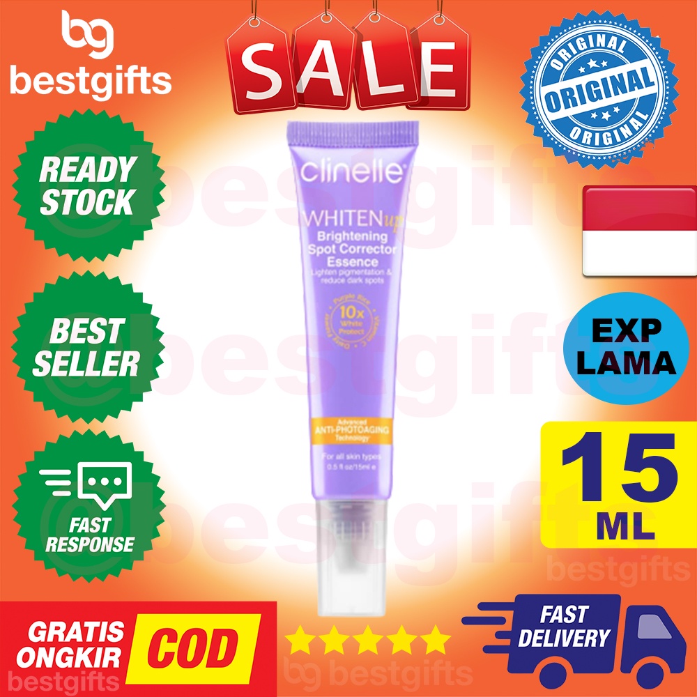 CLINELLE WHITENUP BRIGHTENING SPOT ESSENCE DARK SPOT TREATMENT NODA FLEX HITAM WAJAH 15 ML