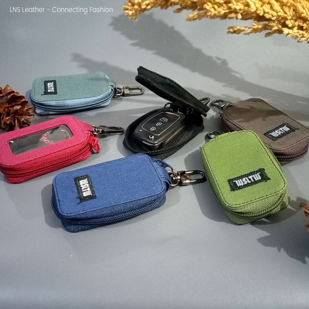 Gantungan Kunci Mobil Remote Keyless Dompet STNK Motor Universal Keychain Premium Original