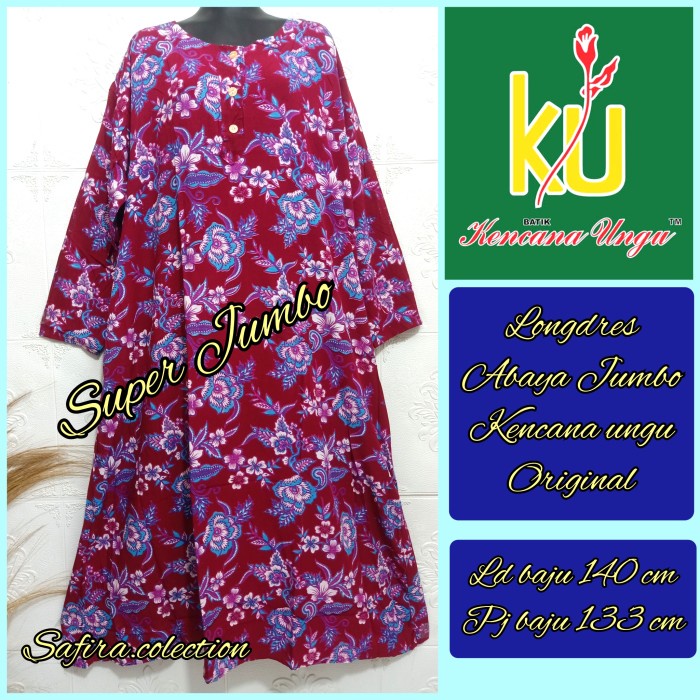 LONGDRES JUMBO ABAYA KENCANA UNGU ORIGINAL
