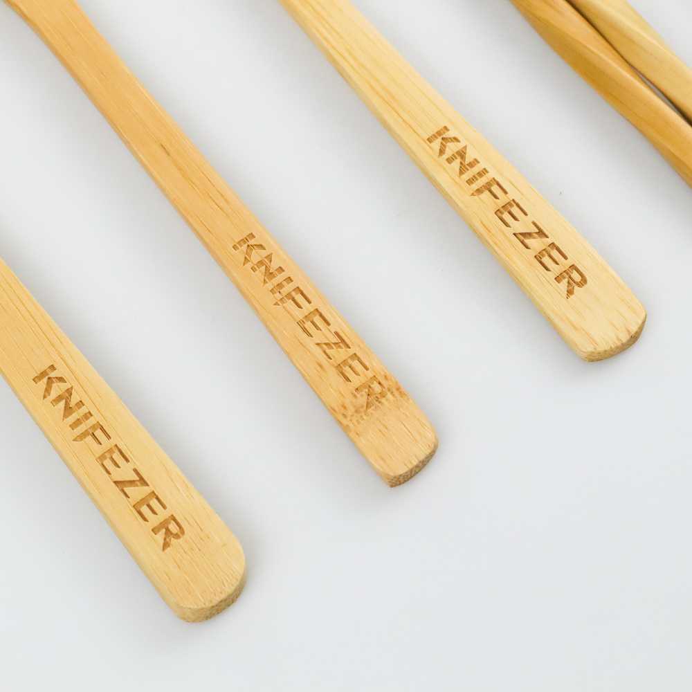 (BISA COD) FTIHSHP  Cutlery Set Perlengkapan Makan Japanese Style Bamboo - EA02510