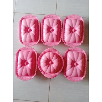 Set Basi Persegi Warna Biru-Hijau-Pink-Ungu /set wadah prasmanan