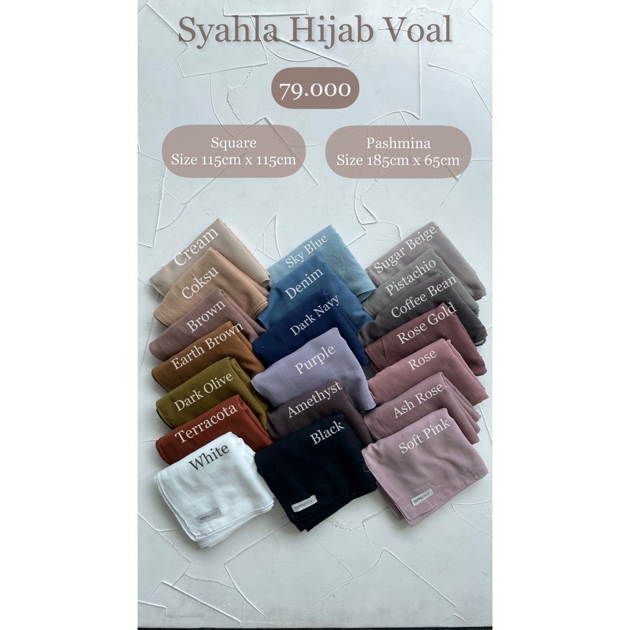 Syahla Hijab Voal I Pashmina &amp; Segiempat Voal by yeppushop