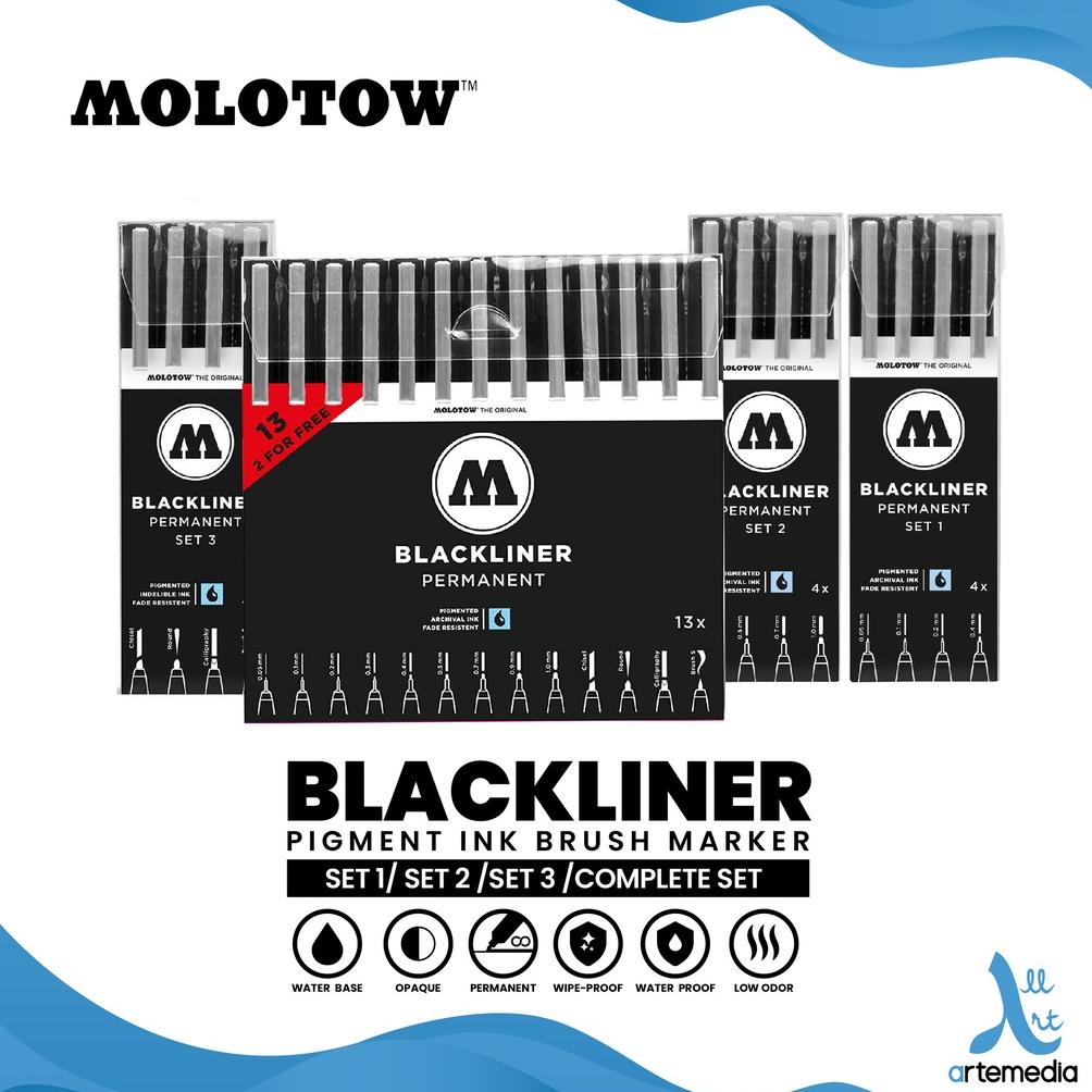 

Drawing Pen Molotow Professional Blackliner Pigment Ink Set