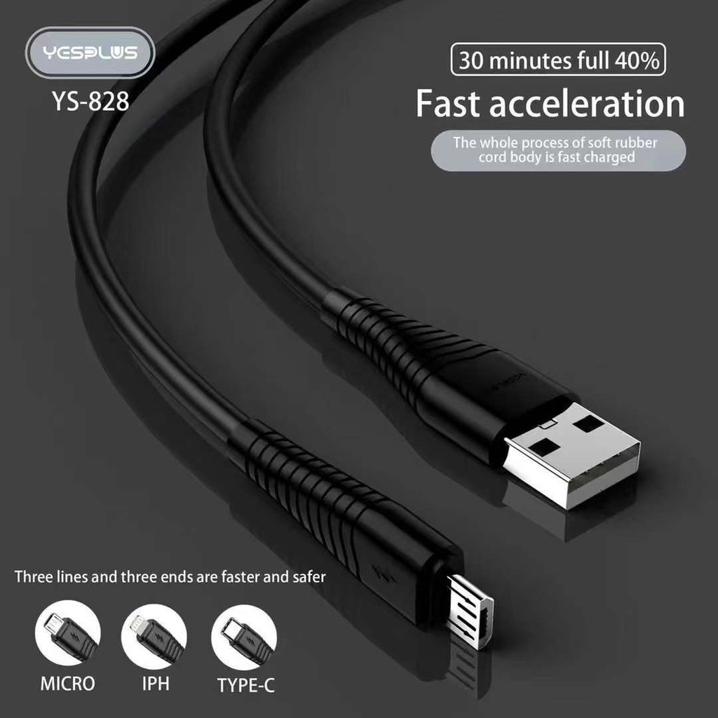 MIINII Cable Data Fast Charging YS-828 Quick Charge 6A+ For usb Micro, Type C