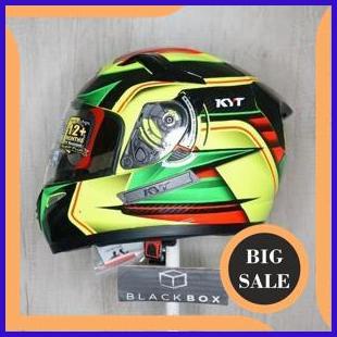 KYT K2 RIDER SUPER FLUO SERI 2 YELLOW FLUO CARBON BLACK GREEN FLUO 1M4R23 last stok