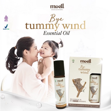 Moell Bye Tummywind Natural Essential Oil / Pereda Masuk Angin &amp; Perut Kembung / BPOM