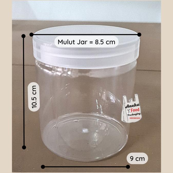jar silinder 500ml/toples tabung plastik pet kue kering cemilan+tutup |gat
