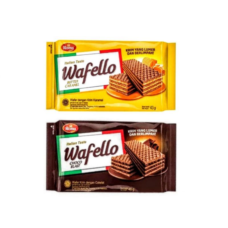 

Wafer Wafello 2Varian Rasa 37,5gr - 1pack isi 10pcs