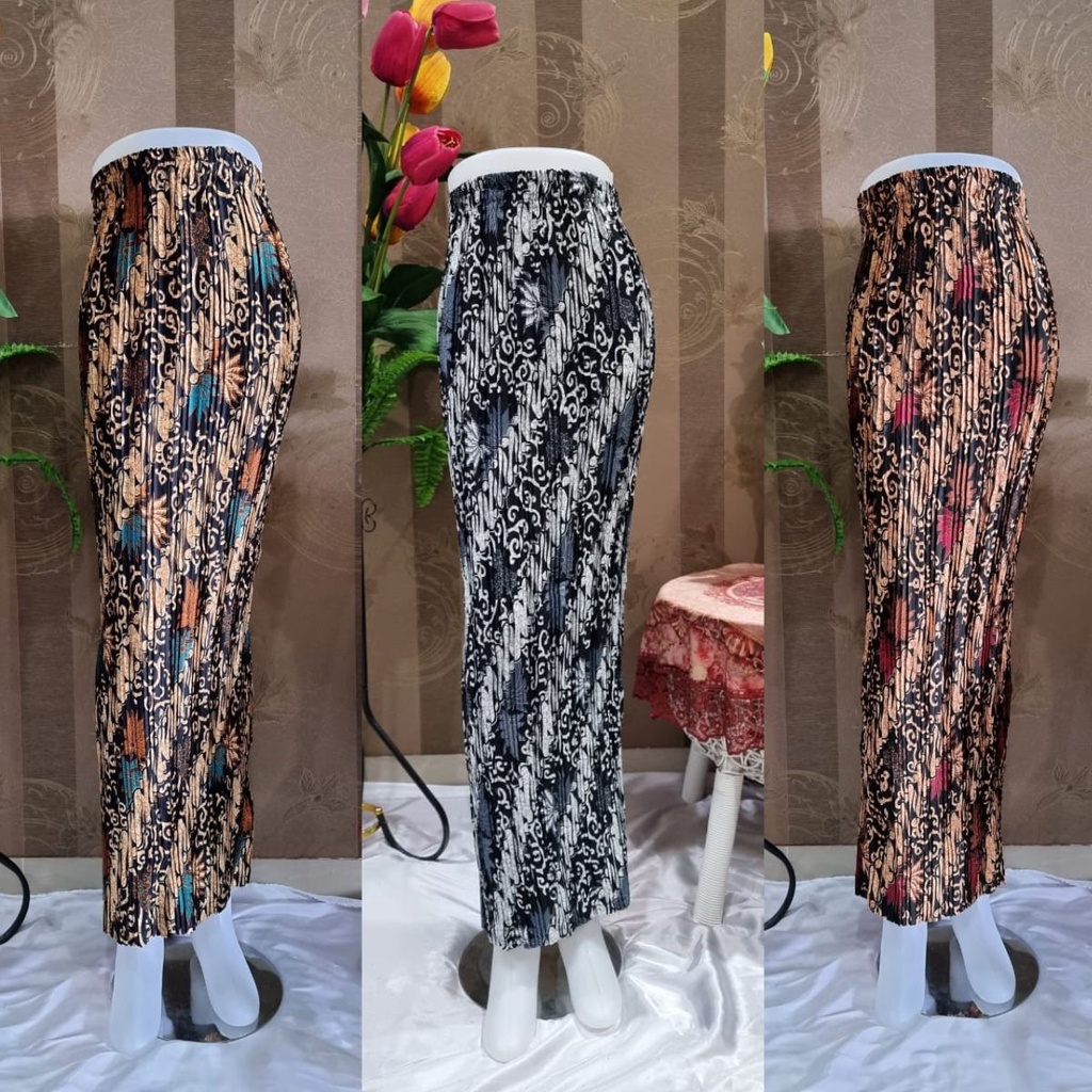 Rok Plisket Batik Motif Kenangan / Rok Plisket Setelan kebaya / Rok Plisket Wanita