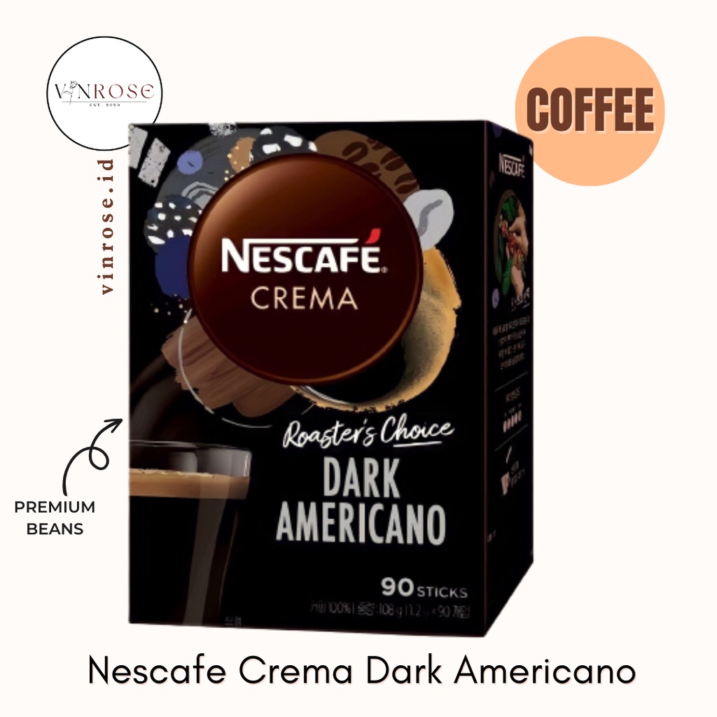 

Nescafe Crema Dark Americano Coffee/ Kopi Sachet Premium Korea