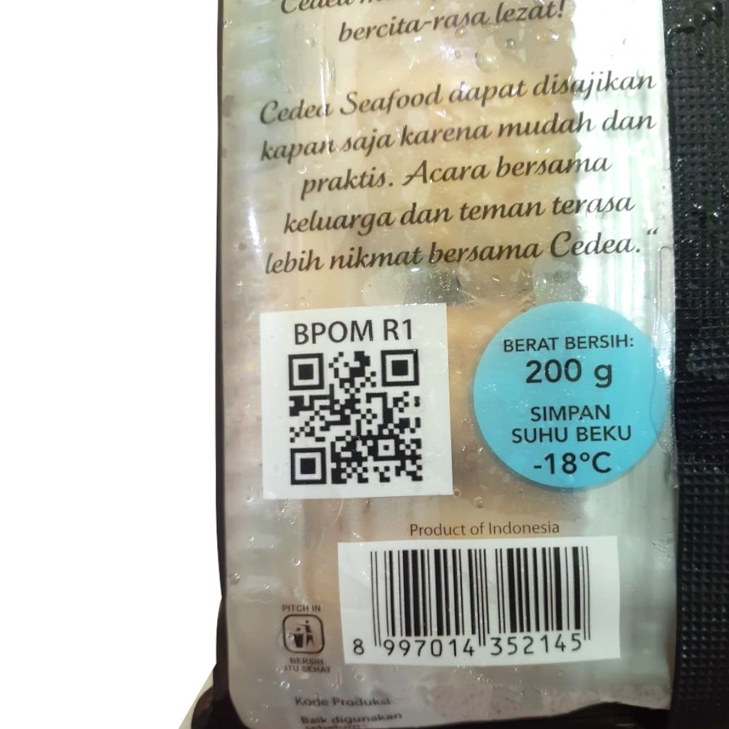 Cedea Crab Flavoured Nugget 200GR Naget Kepiting Free spicy