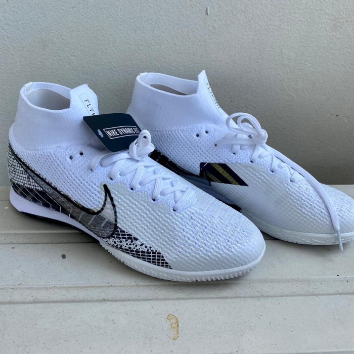 {MentariStore} Sepatu Futsal Nike Mercurial Superfly Vll 003 MDS White Black Limited