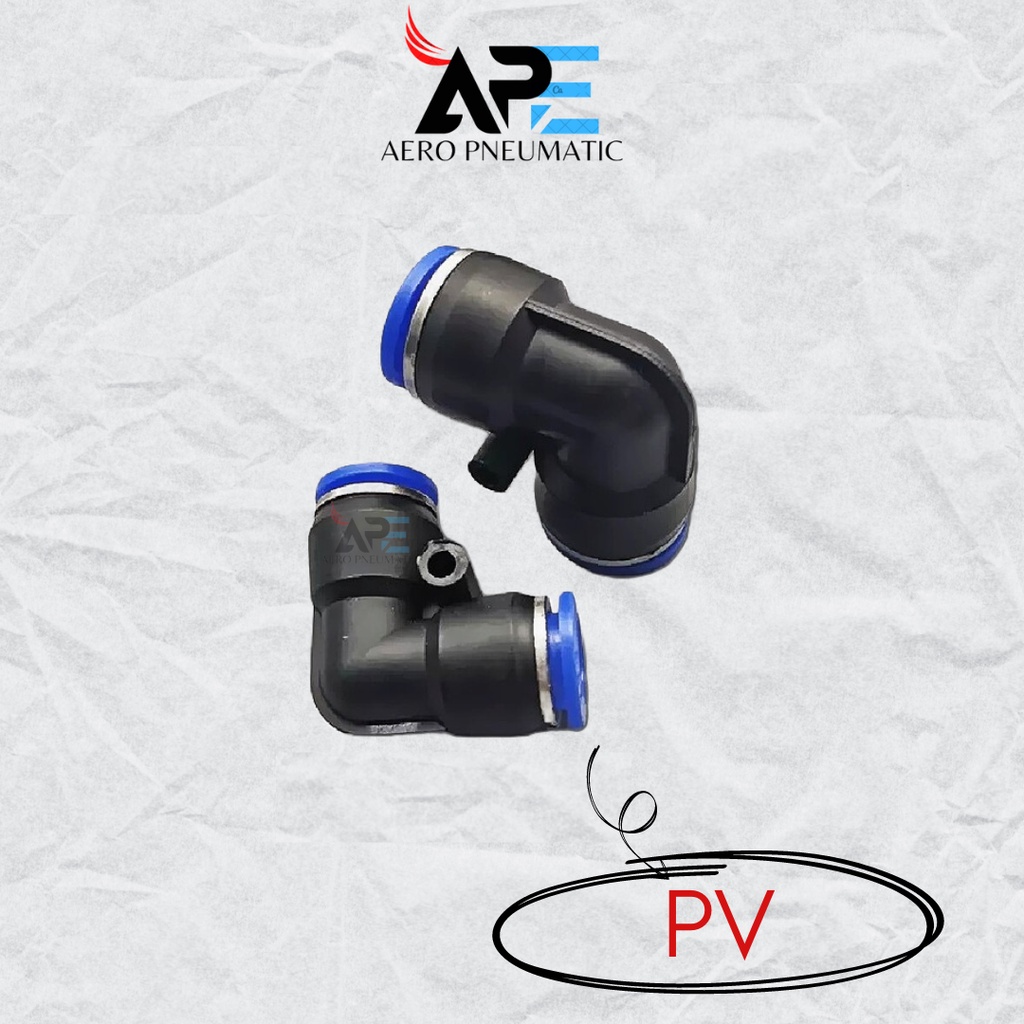 PV FITTING ELBOW PNEUMATIC SLIP LOCK KE SELANG TYPE PV-04 / PV-06 / PV-08 / PV-10 / PV-12 / PV-14 / 