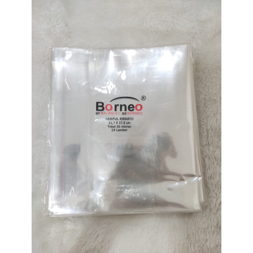 

Sampul Buku Plastik Transparant Lem BORNEO OPP - Kwarto