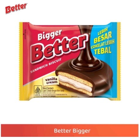 Better Bigger Sandwich Biscuit 27gr isi 10 Sachet Biskuit Mayora