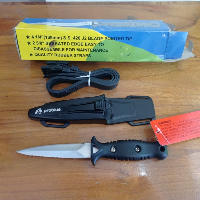 Terlaris Pisau Selam Diving Knife Stainless Steel Spearfishing Survival Dive