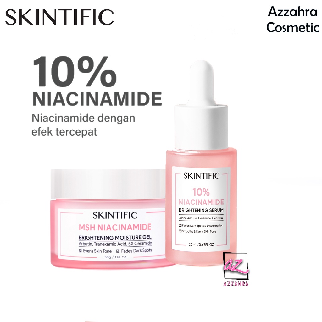 SKINTIFIC MSH Niacinamide | 10% Niacinamide Serum | Moisture Gel | Brightening | Basic Glowing Series | BPOM