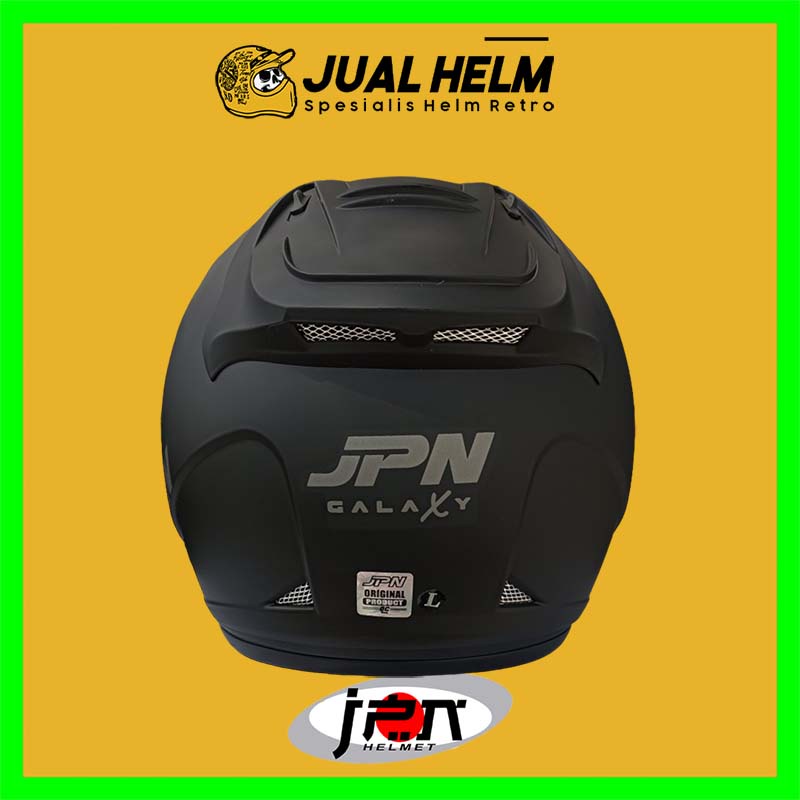 Helm JPN Galaxy Series Solid Black Doff | Helm Half Face Single Visor | JUAL HELM