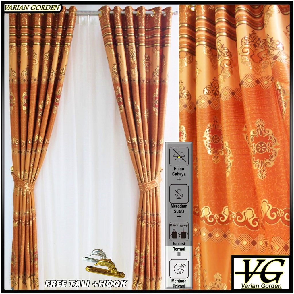 Gorden Jendela Kamar Tidur Panjang 150 Gorden Blackout Import Tebal Model Smokring
