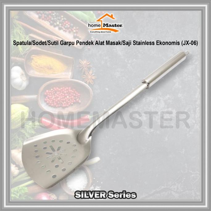 Spatula/Sutil Pendek Garpu Alat Masak/Saji Stainless Ekonomis JX06