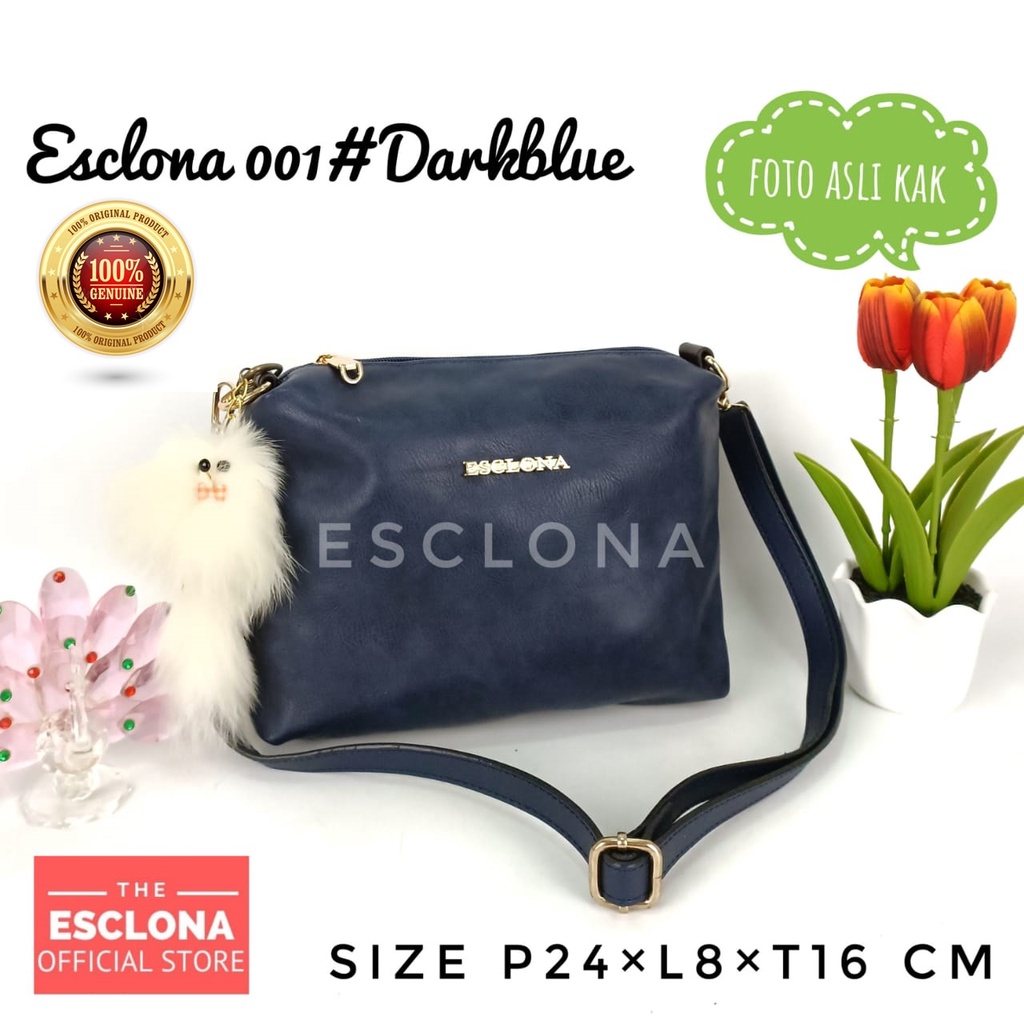 Tas wanita Import Batam Bag Esclona 001 Selempang Cewek Cantik Branded Grosir Fashion Murah Handbag 