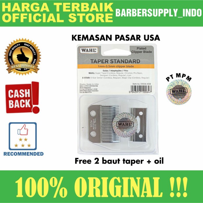 MATA PISAU WAHL SUPER TAPER ORIGINAL USA TAPER BLADE ORIGINAL USA