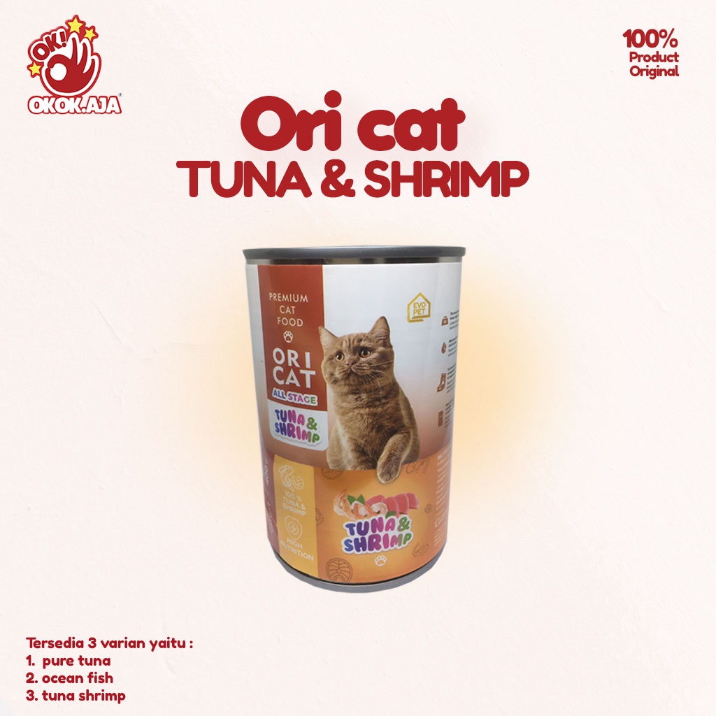 Makanan Kucing kaleng ORI CAT Kitten &amp; Adult 400gr