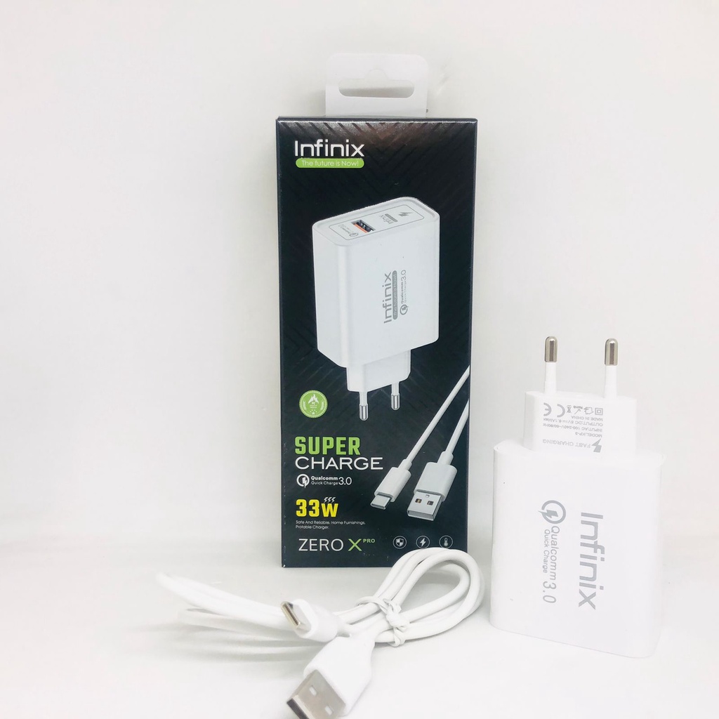 CHARGER INFINIX SUPER CHARGE QC 3.0 33W ZERO XPRO + PACKING MICRO DAN TYPE C BY SMOLL