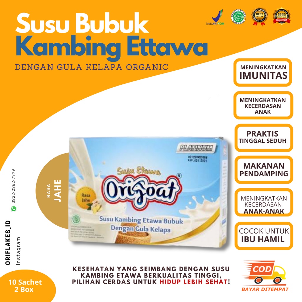 

Susu Bubuk Kambing Etawa ORIGOAT: Susu Murni Berkualitas Tinggi dengan Perpaduan Unik Gula Kelapa sebagai Pemanis Alami