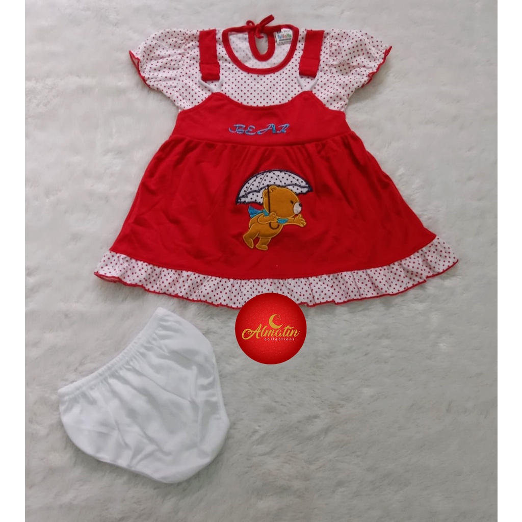 Baju Anak Perempuan Dress bayi cewek Baju Rok Anak perempuan Setelan Rok dress anak Perempuan Baju Lebaran bayi