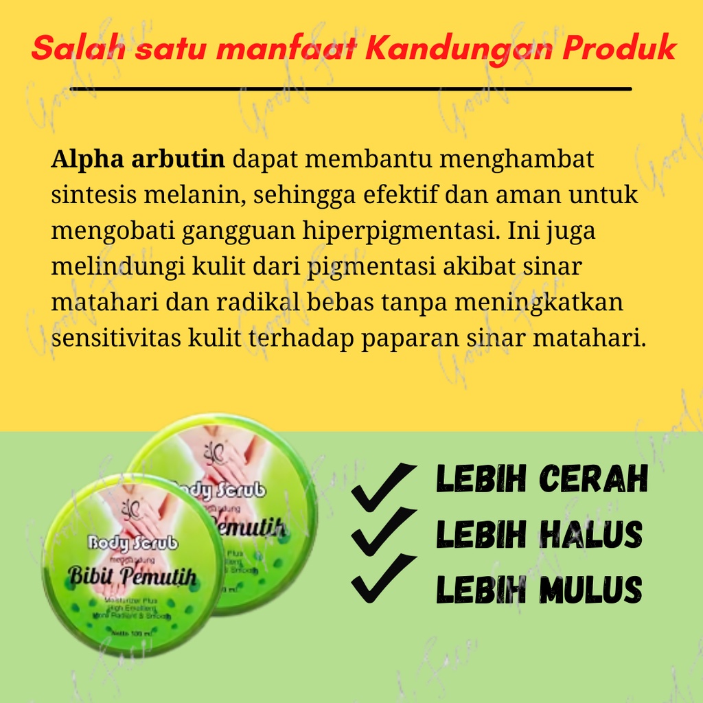 LULUR SCRUB BIBIT PEMUTIH SYB BODY SCRUB BIBIT PEMUTIH BPOM 100ML LULUR PEMUTIH SCRUB BADAN PEMUTIH BADAN PERMANEN PERAWATAN PERAWATAN TUBUH