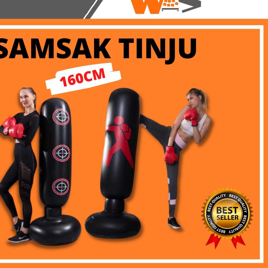 Ready Stok Samsak Tinju Berdiri Latihan Taekwondo Karate Alat Latihan Teknik Tendangan dan Pukulan A