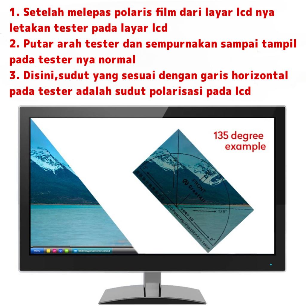 ALAT UKUR DERAJAT POLARIS POLARIZER FILM ANGLE TESTER TESTING TERMURAH