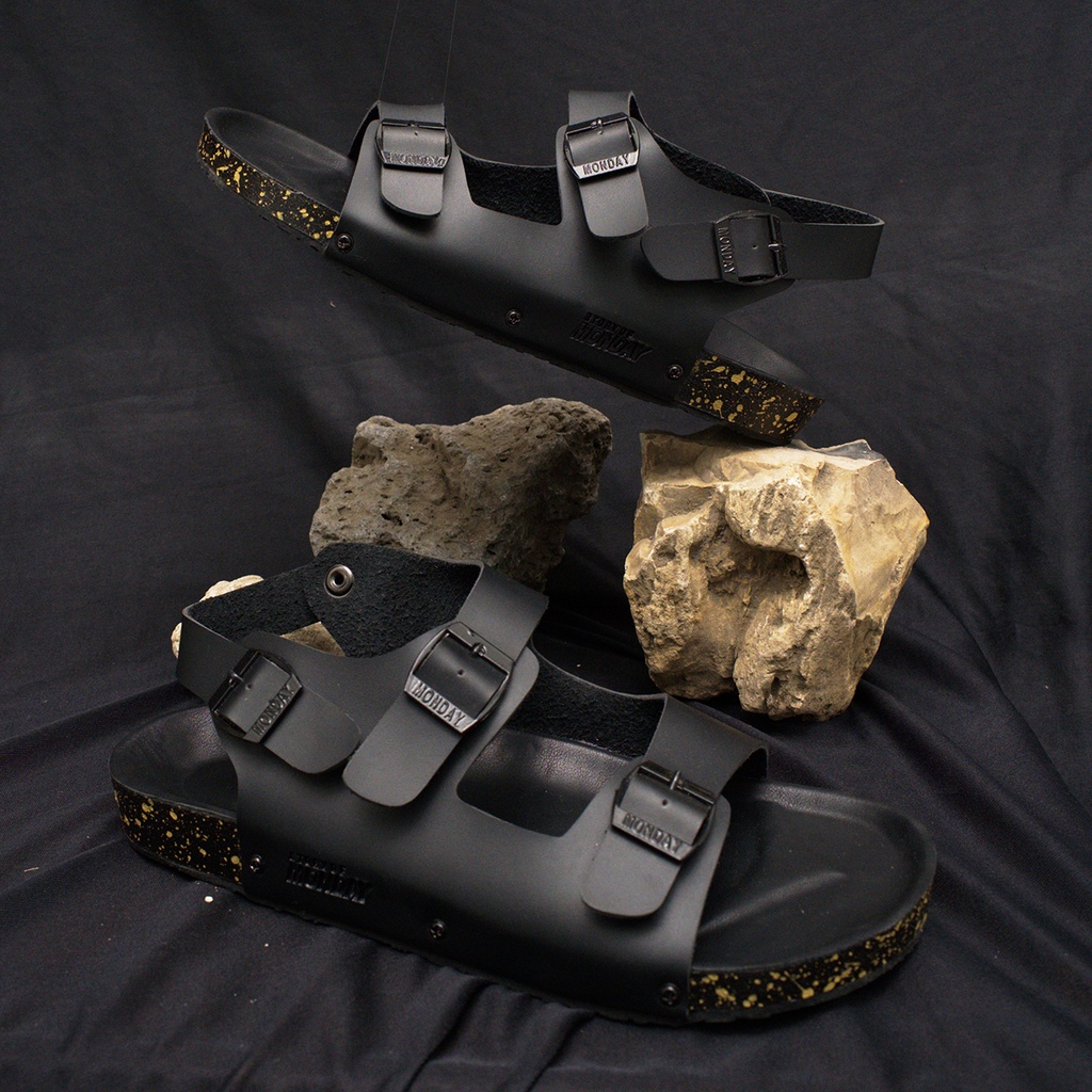 ZORA BLACK |ManNeedMe x Monday| Sandal Jepit Pria Casual ORIGINAL