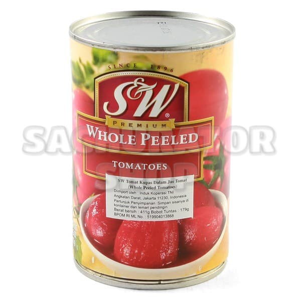 

TOMAT UTUH KUPAS DENGAN JUS TOMAT S&W S & W SW WHOLE PEELED TOMATOES