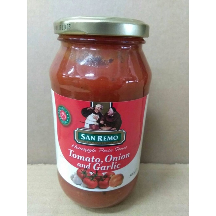 

SAN REMO TOMATO, ONION & GARLIC SAUCE 500G