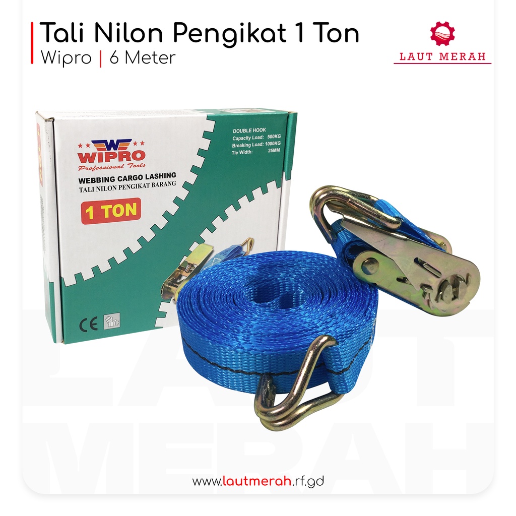 Tali WIPRO 1 Ton 6m 10m webbing cargo / tali pengikat / tali miniatur / track belt / sling belt / ta