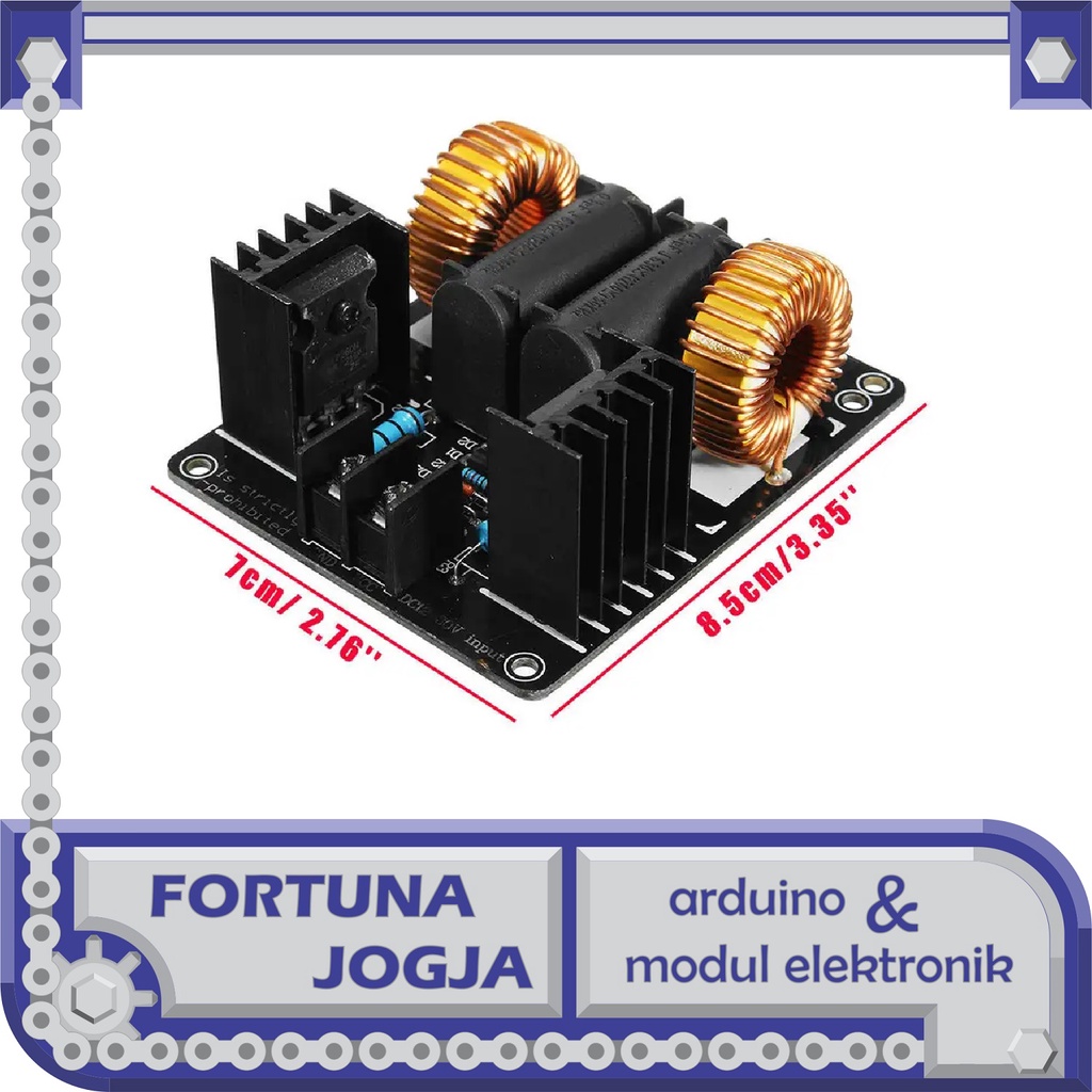 Modul ZVS Kontroller Pemanas Induksi 1000W Induction Heater DC 12V-30V