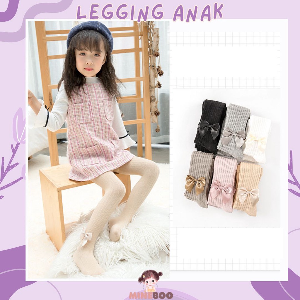 mineboo - LEGGING NICHIE Legging tutup kaki bayi /legging bayi import motif pita lucu