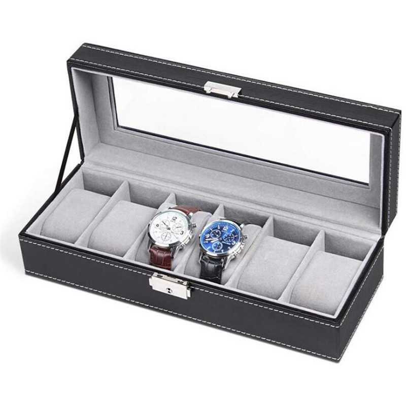 NieNie Kotak Penyimpanan Jam Tangan Storage Organizer Watch Box 6 Grid - NIE6
