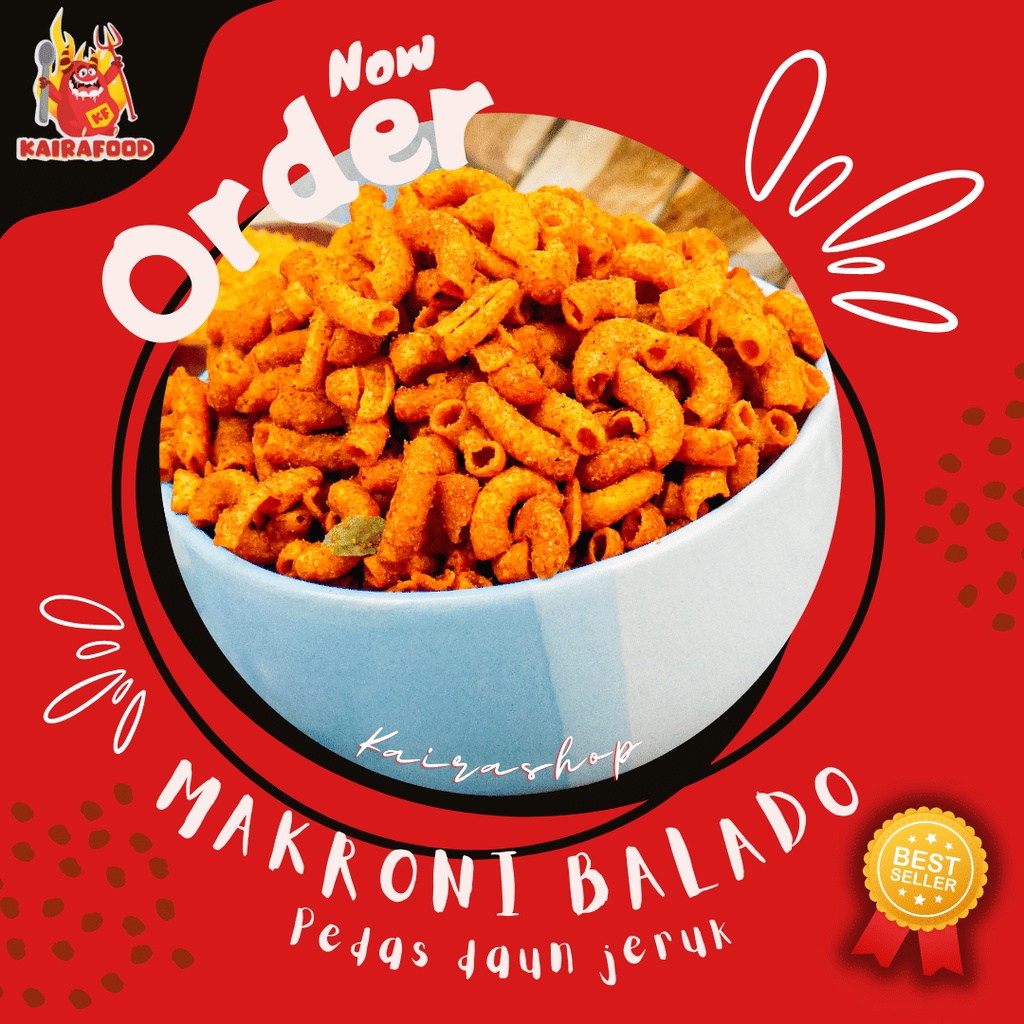 250 GR MAKRONI DAN MAKRONI SPIRAL PEDES BALADO TERNAGIH