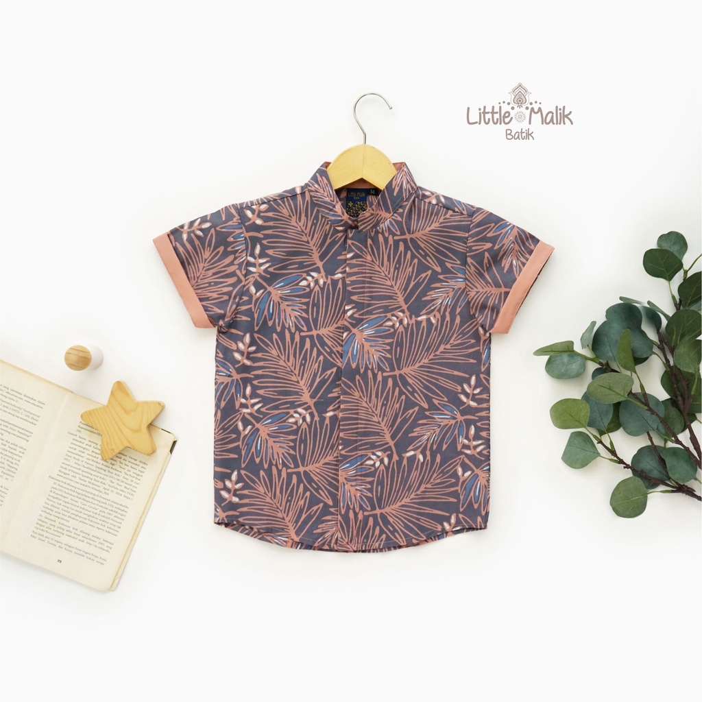 Ready Stock Kemeja Batik Couple Lengan Pendek Ayah &amp; Anak By Little Malik Batik