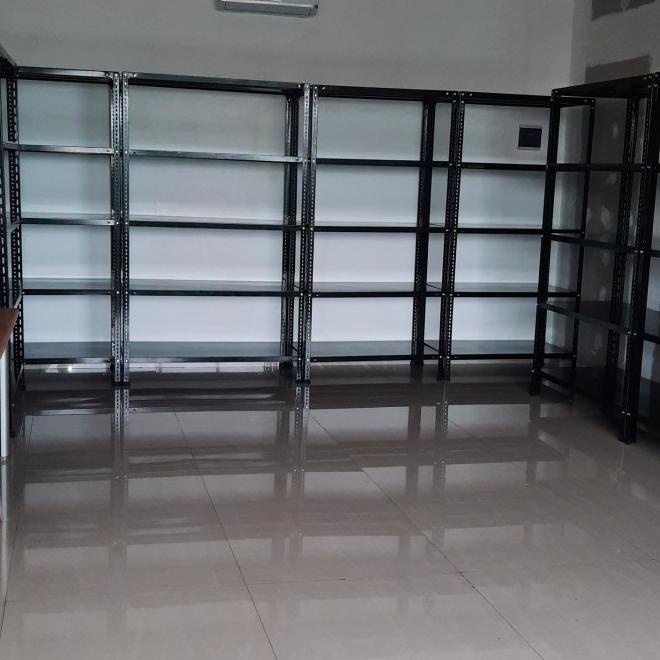 Rak Besi Siku Lubang 5 Susun L50Cm P120Cm T200Cm