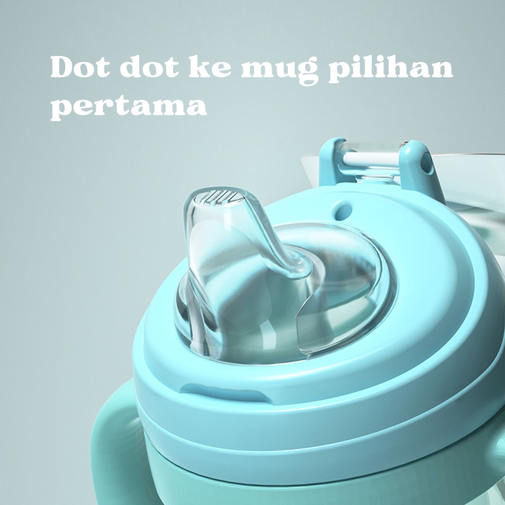 1 Cangkir 3 Botol Air Minum Anak Sedotan Anti Tumpah BPA Free Tali Panjang Botol Minum Anak Cangkir Pelatihan Sippy Portabel