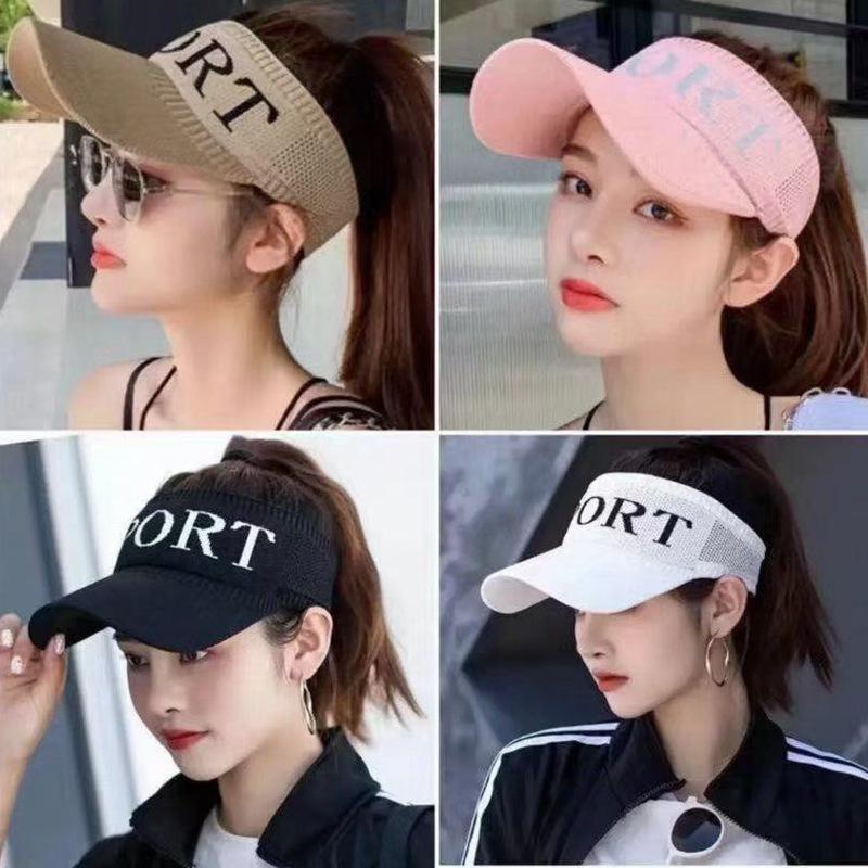 [littlecrab]Topi Olahraga Sport Rajut Topi Golf Tennis Lari Senam Bahan Karet Katun Elastis Sporty Hat Cap Korean Style